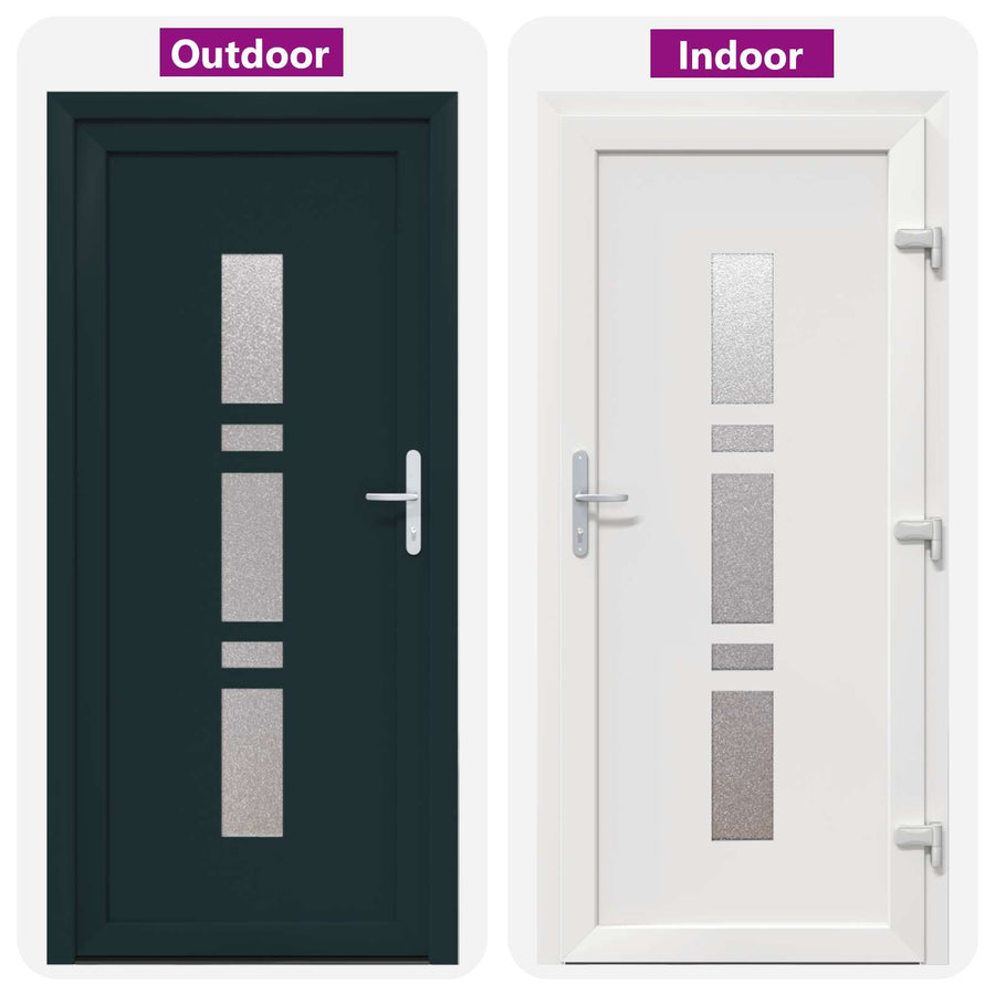 Voordeur Antracietkleurig 98 x 208 cm PVC