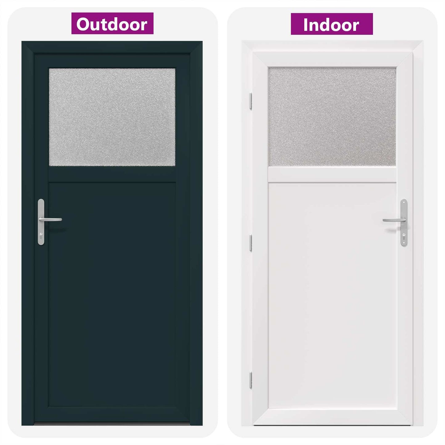 Zij-ingangsdeur Antracietkleurig 98 x 198 cm PVC