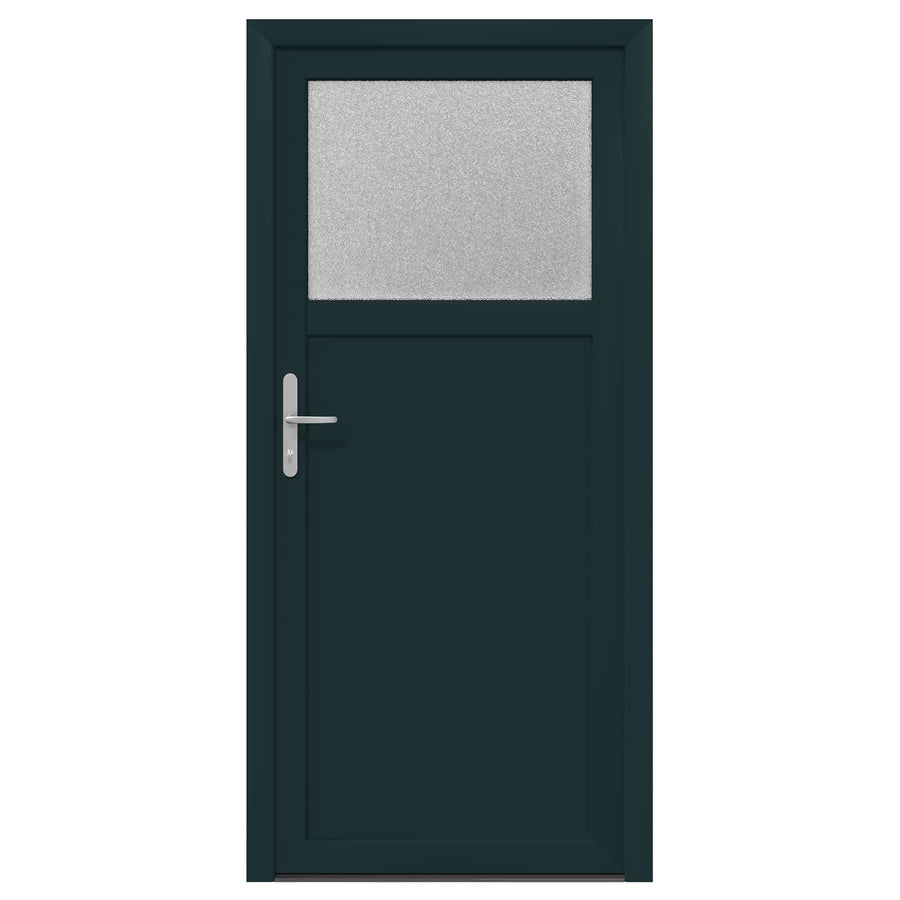 Zij-ingangsdeur Antracietkleurig 88 x 198 cm PVC