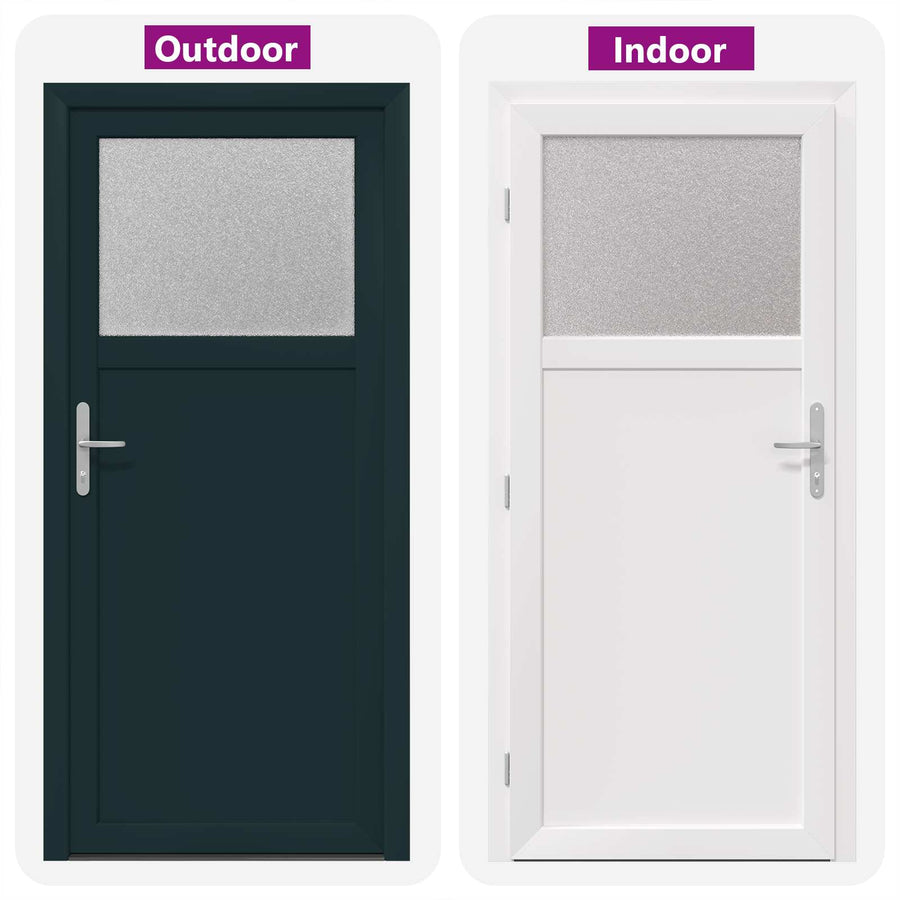 Zij-ingangsdeur Antracietkleurig 88 x 198 cm PVC