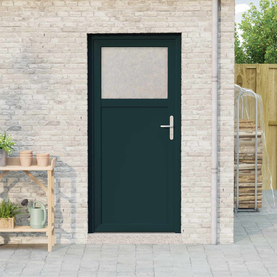 Zij-ingangsdeur Antracietkleurig 98 x 198 cm PVC