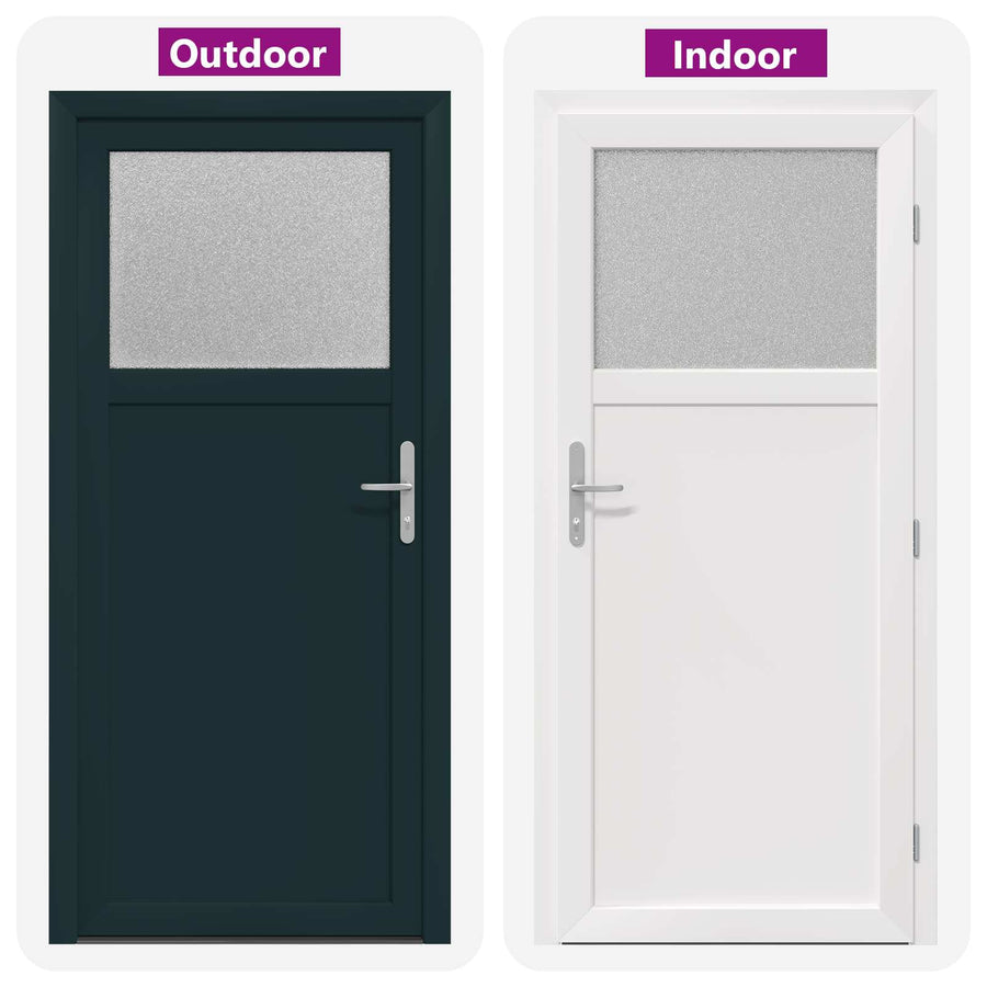 Zij-ingangsdeur Antracietkleurig 98 x 198 cm PVC