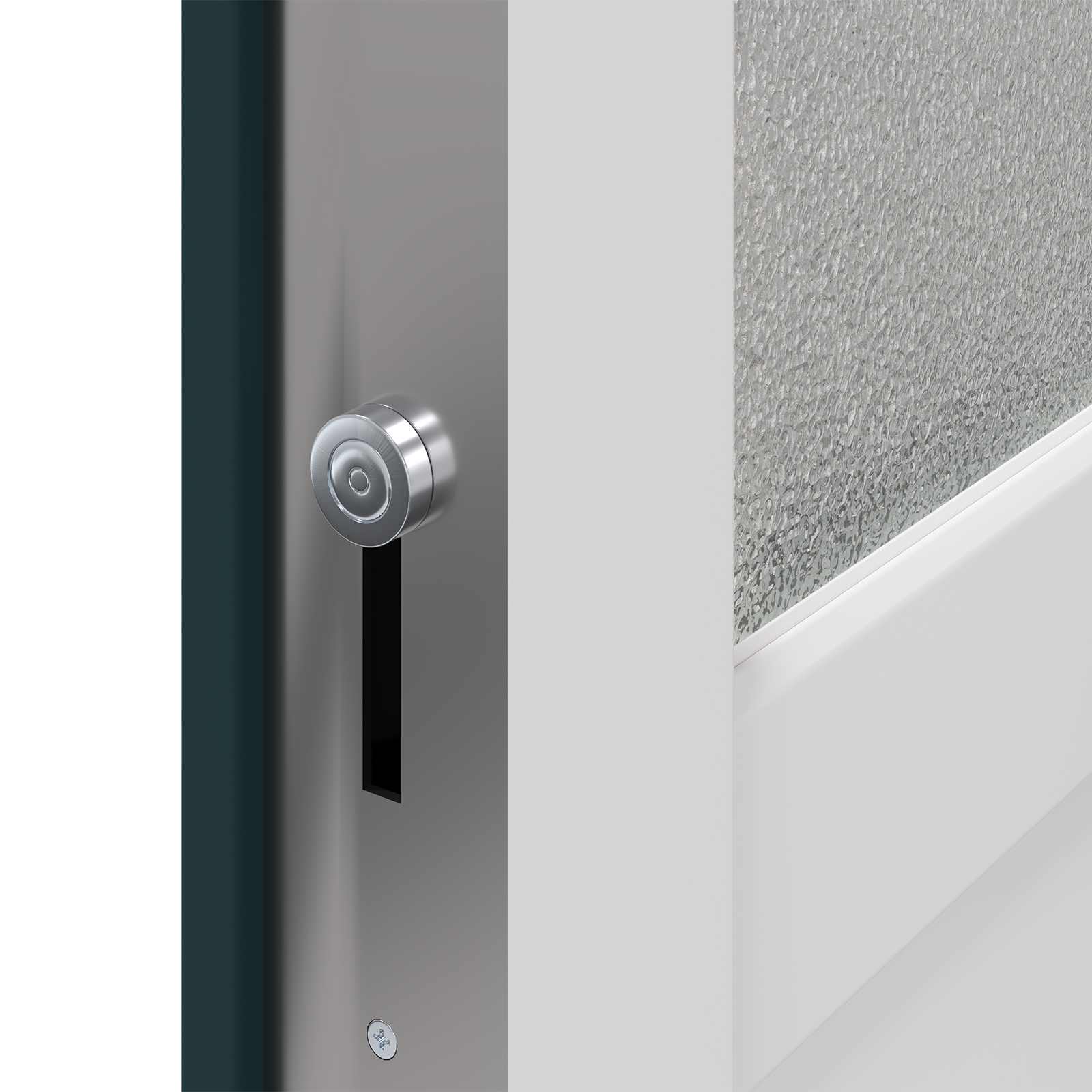 Zij-ingangsdeur Antracietkleurig 88 x 198 cm PVC