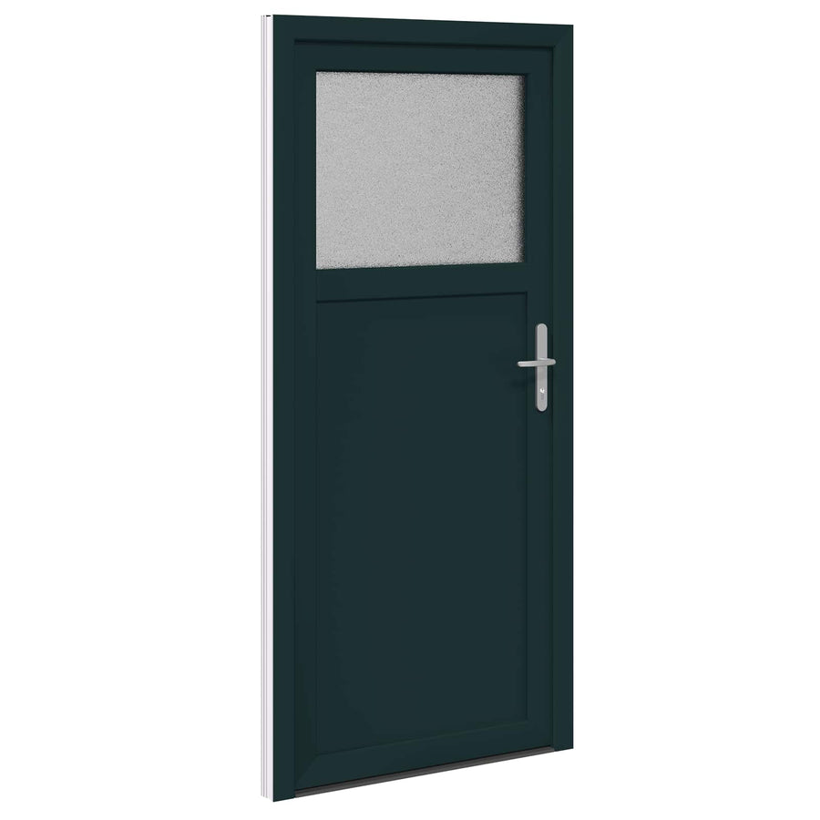 Zij-ingangsdeur Antracietkleurig 88 x 198 cm PVC