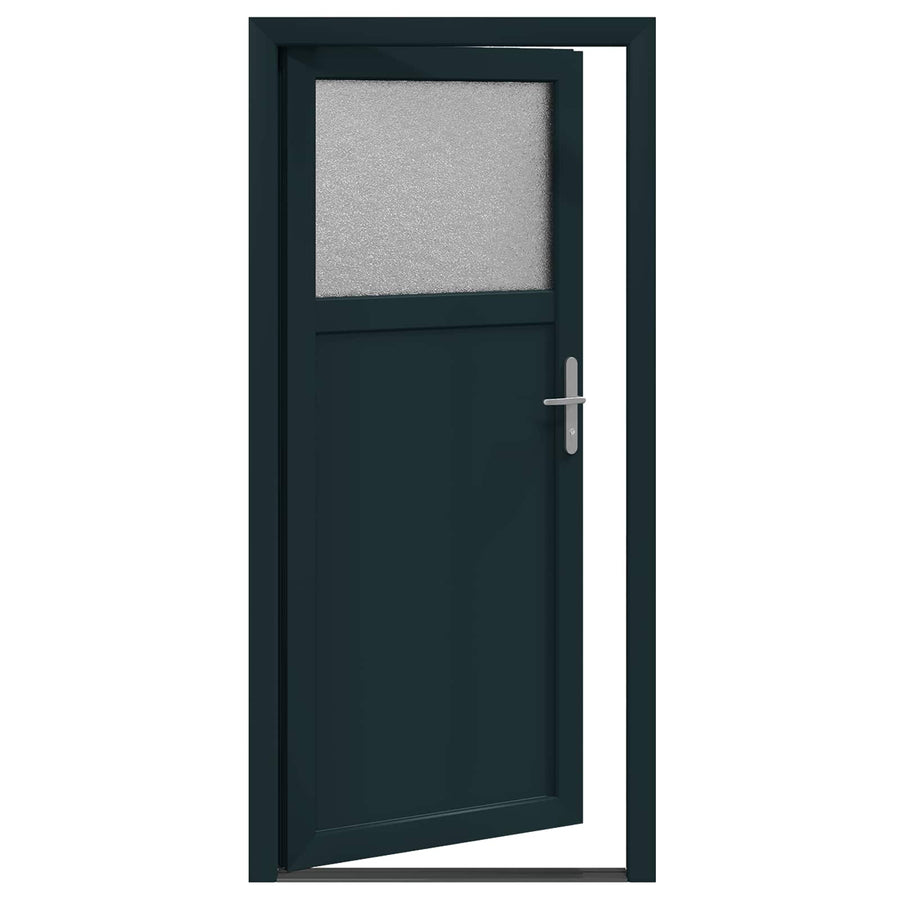 Zij-ingangsdeur Antracietkleurig 88 x 198 cm PVC