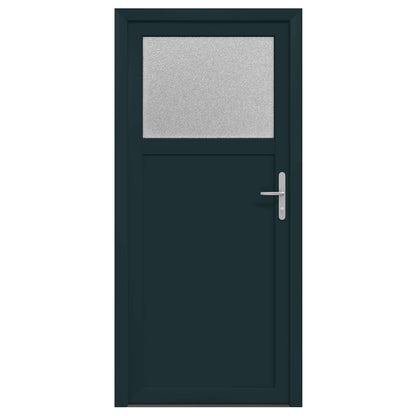 Zij-ingangsdeur Antracietkleurig 88 x 198 cm PVC