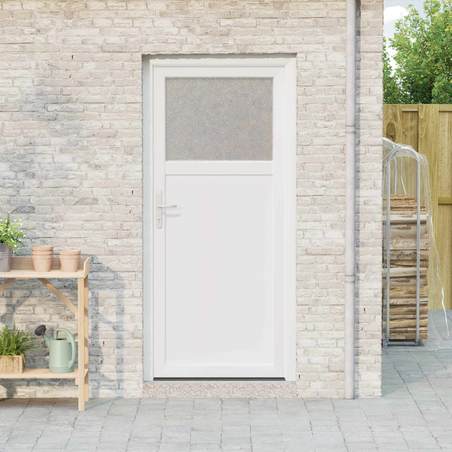 Zij-ingangsdeur Wit 98 x 198 cm PVC