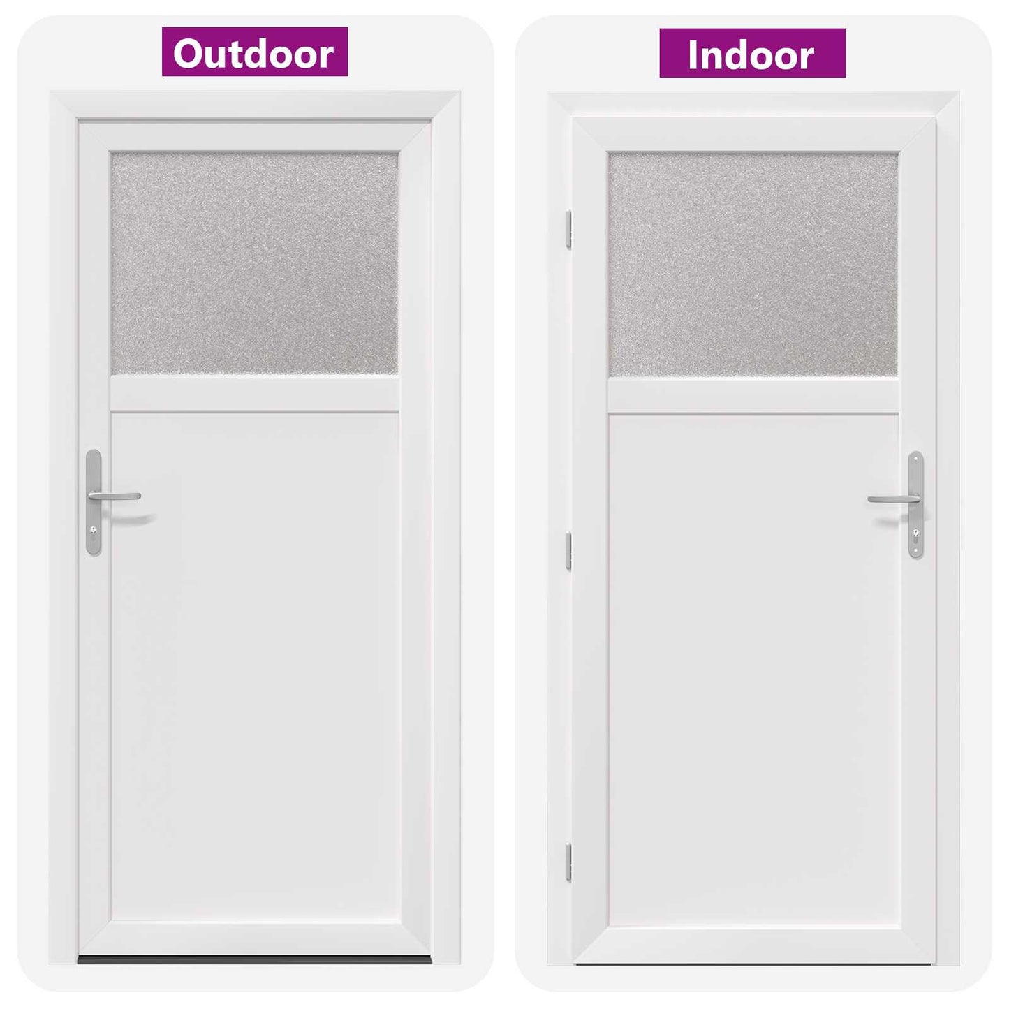 Zij-ingangsdeur Wit 98 x 198 cm PVC
