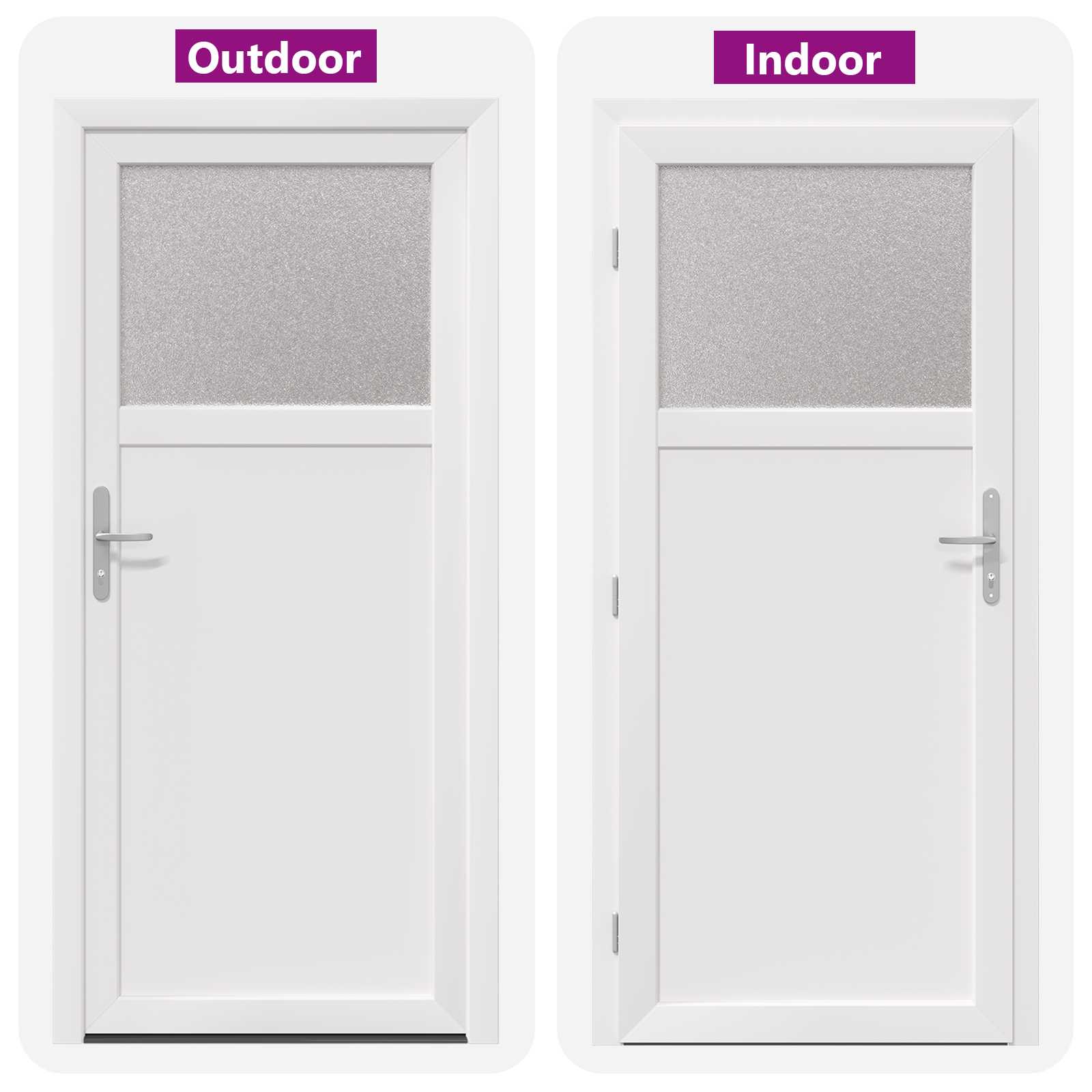 Zij-ingangsdeur Wit 98 x 198 cm PVC