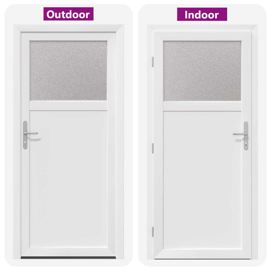 Zij-ingangsdeur Wit 88 x 198 cm PVC