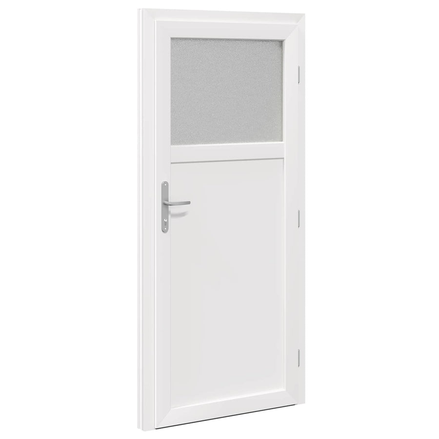 Zij-ingangsdeur Wit 98 x 198 cm PVC