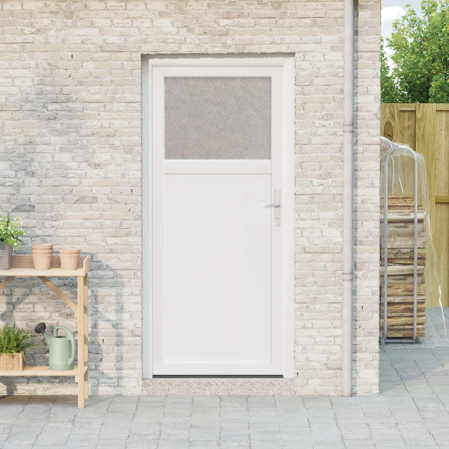 Zij-ingangsdeur Wit 88 x 198 cm PVC