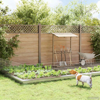 Tuin omheining met palen 48 pcs 55 x 50 cm Mesh Zilverkleurig