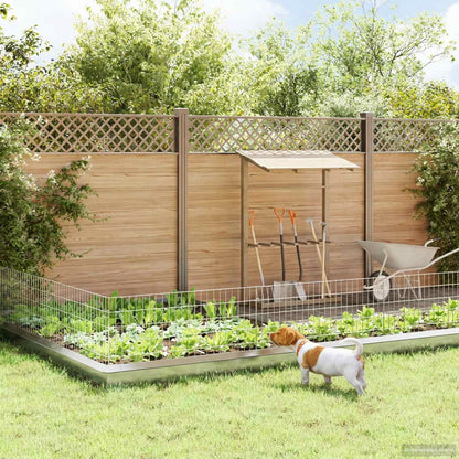 Tuin omheining met palen 24 pcs 115 x 50 cm Mesh Zilverkleurig