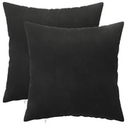 Kussen 30x30 cm zwart fluweel (2 stuks)