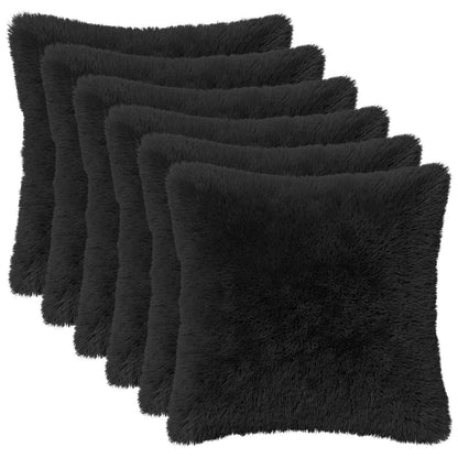Kussen met kussen HEERLEN 6 st Zwart PV Fleece