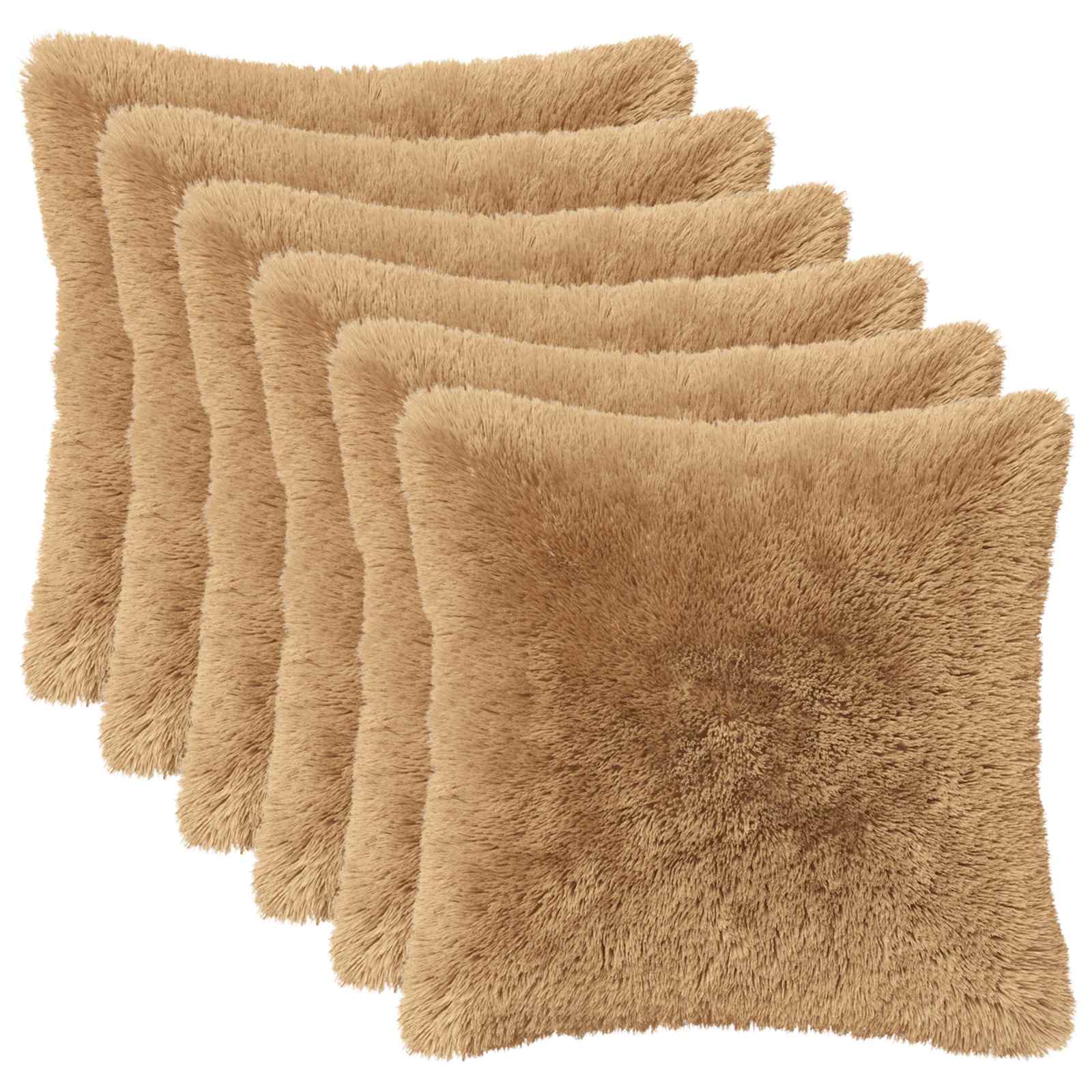 Kussen met kussen HEERLEN 2 st Taupe PV Fleece