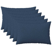 Sierkussen 30x50 cm blauw stof 6 stuks
