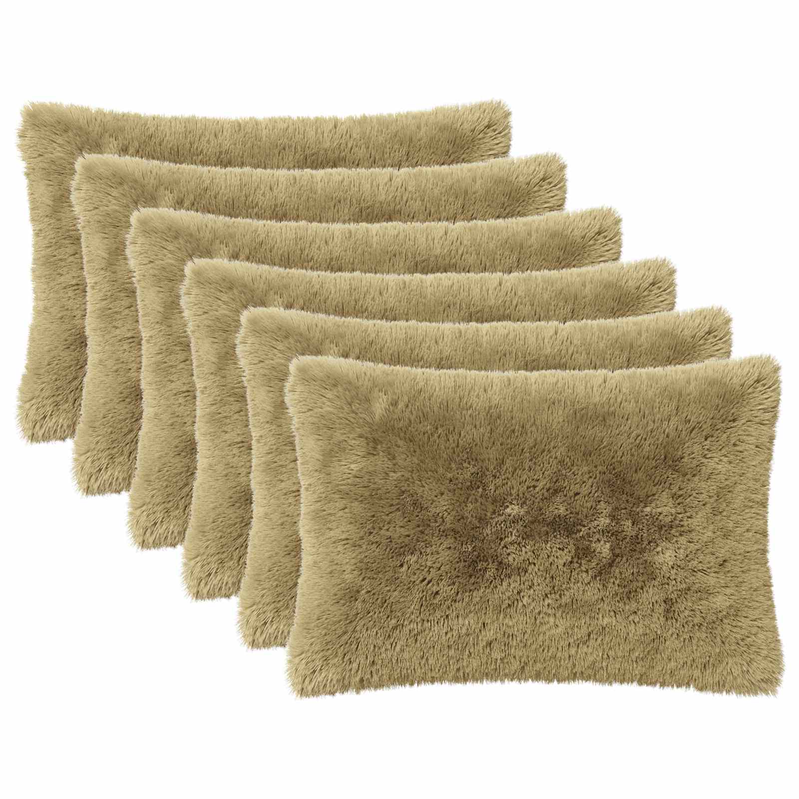 Kussen met kussen HEERLEN 2 st Lichtgrijs PV Fleece