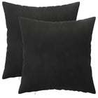 Kussenset zwart fluweel 35x35 cm 2 stuks