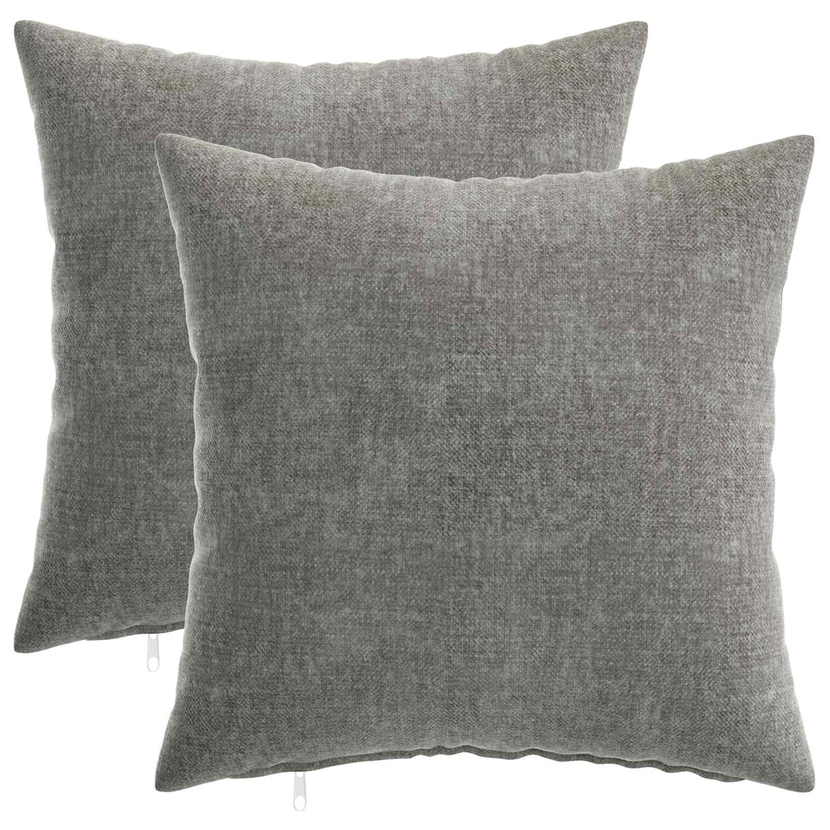 Kussen 2 st HEERLEN Donkergrijs 35 x 35 cm Chenille Stof