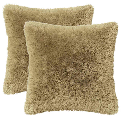 Kussen met kussen HEERLEN 2 st Lichtgrijs PV Fleece