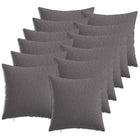 Sierkussens lichtgrijs 40x40 cm set 12 stuks