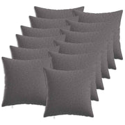 Sierkussens lichtgrijs 40x40 cm set 12 stuks