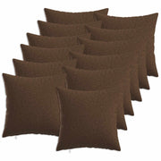 Sierkussens 12 stuks bruin 40x40 cm polyester
