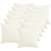 Sierkussens 12 stuks 40x40 cm wit polyester