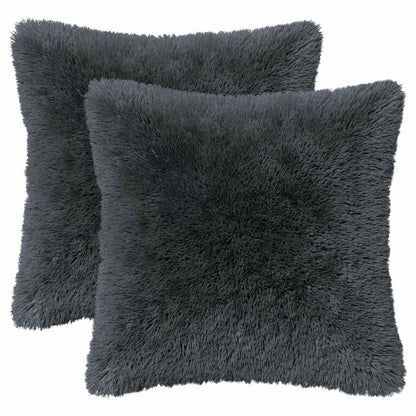 Kussen met kussen HEERLEN 6 st Antraciet PV Fleece