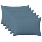 Sierkussens set 6 stuks jeans blauw 40x60 cm
