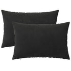 Kussens 40x60 cm zwart fluweel 2 stuks