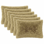 Kussenset 6 stuks 40x60 cm lichtgrijs PV fleece