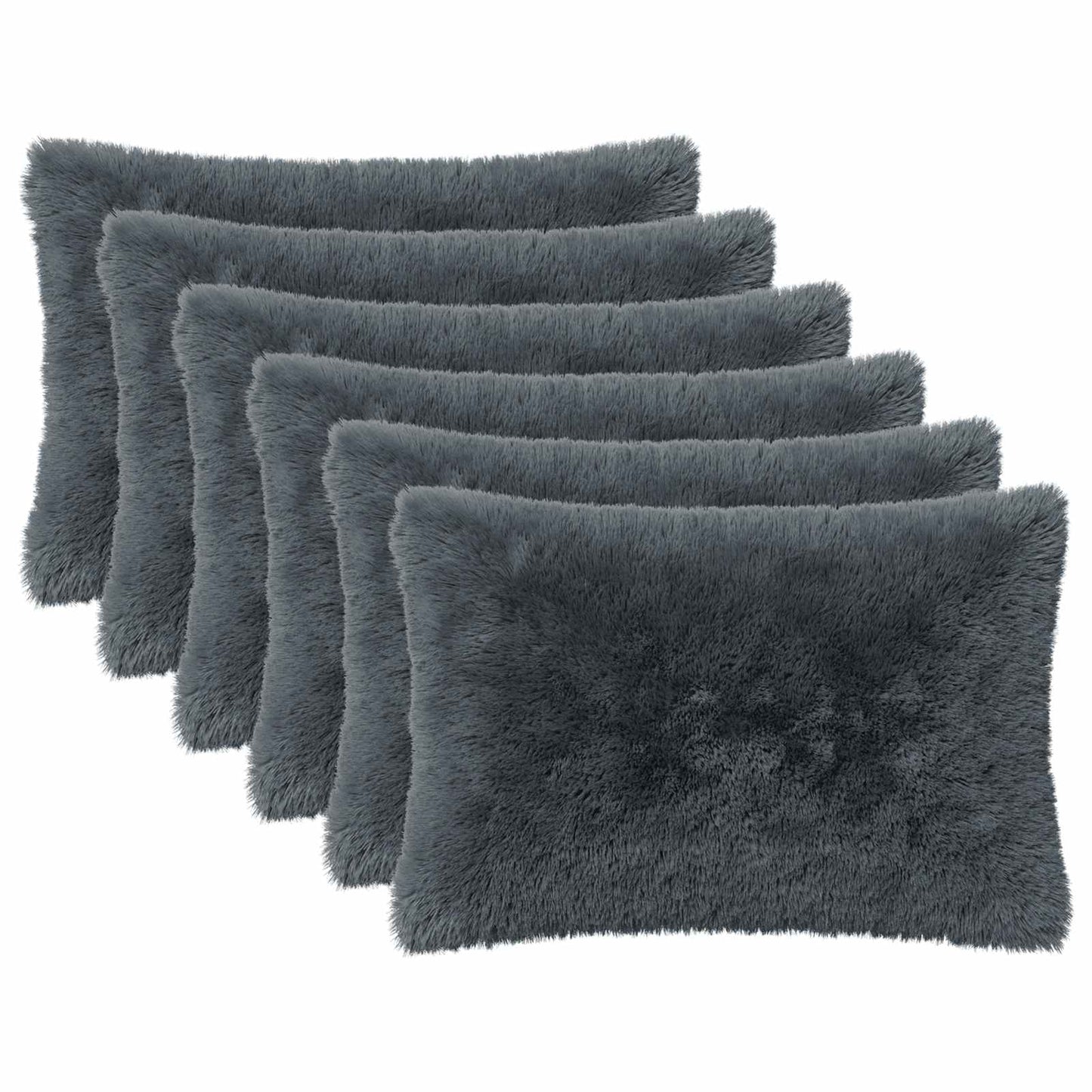 Kussen met kussen HEERLEN 2 st Antraciet PV Fleece