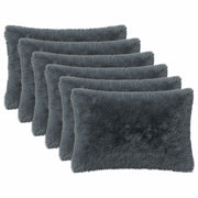 Kussen set 2 st 40x60 cm antraciet PV fleece