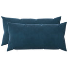 Kussenset 2 stuks blauw fluweel 40x70 cm
