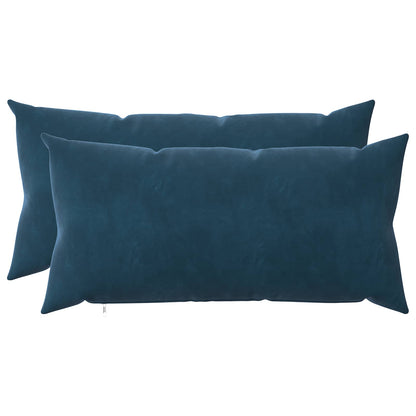 Kussen met kussen HEERLEN 2 st Blauw fluweel