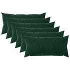 Kussenset 6 st 40x70 cm donkergroen fluweel