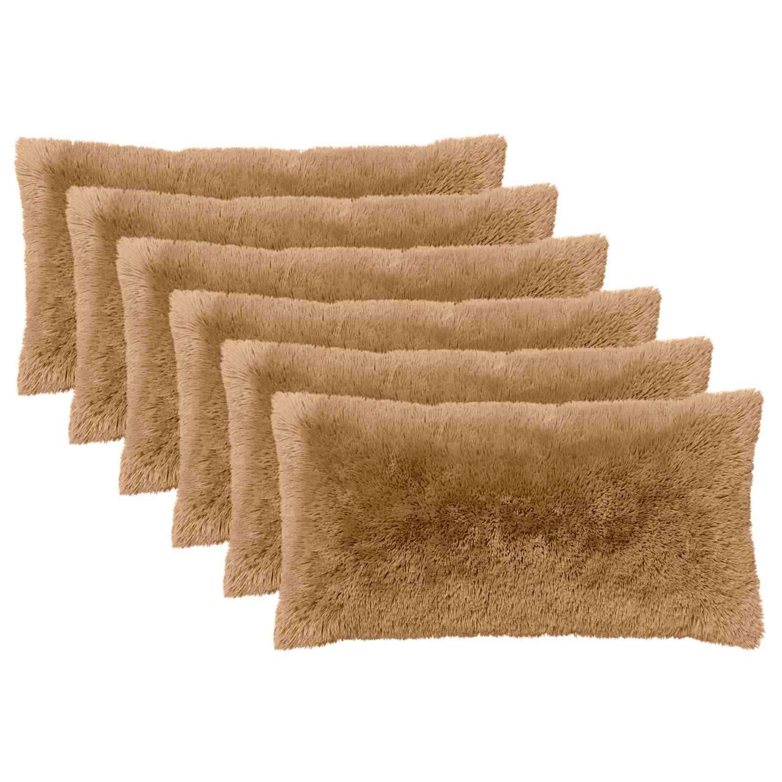 Kussen met kussen HEERLEN 2 st Taupe PV Fleece