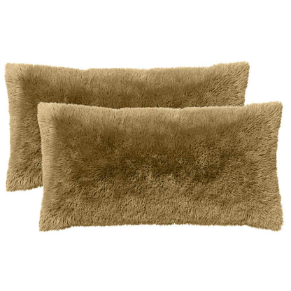 Kussen met kussen HEERLEN 2 st Lichtgrijs PV Fleece