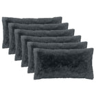 Sierkussen 40x70 cm PV fleece antraciet (2 stuks)