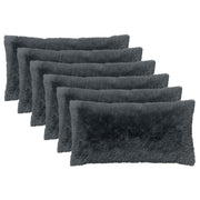 Sierkussen 40x70 cm PV fleece antraciet (2 stuks)