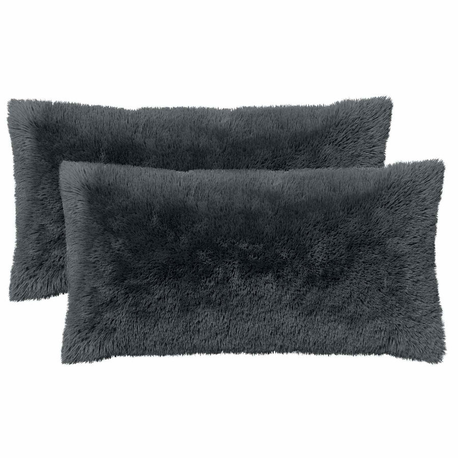 Kussen met kussen HEERLEN 6 st Antraciet PV Fleece