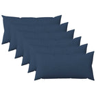 Sierkussen set 6 stuks 40x80 cm blauw polyester