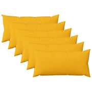 Sierkussens 6 stuks 40x80 cm lichtgeel polyester