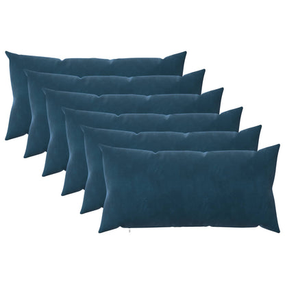 Kussen met kussen HEERLEN 6 st Blauw fluweel