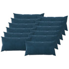 Kussenset 12 stuks blauw fluweel 40x80 cm