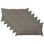 Kussenset 6 stuks lichtgrijs fluweel 40x80 cm