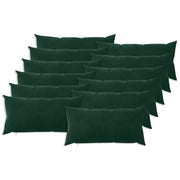 Kussen 40x80 cm donkergroen fluweel 12 stuks